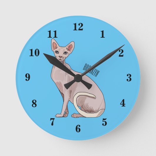 Horloge Ronde Sphynx cat (Recto)