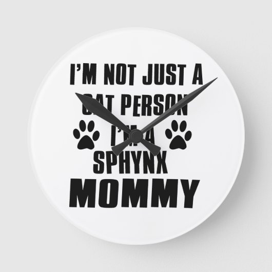 Horloge Ronde Sphynx shirts Cat (Recto)