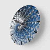 Horloge Ronde Spirale bleue (Angle)