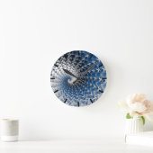 Horloge Ronde Spirale bleue (Maison)