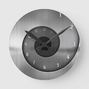 Horloge Ronde Spirale en acier