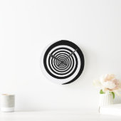 Horloge Ronde Spirale hypnotique noire et blanche (Maison)