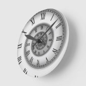Horloge Ronde Spirale romaine 121 (Angle)