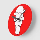 Horloge Ronde spirales de glace (Angle)