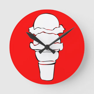 Horloge Ronde spirales de glace