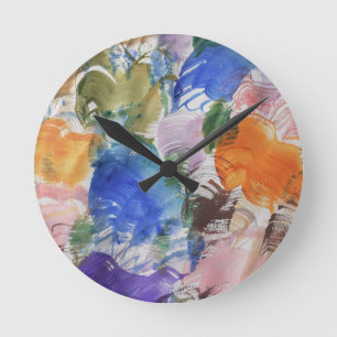 Horloge Ronde Splash couleur