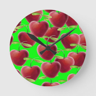 Horloge Ronde Splash Lime Green