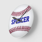 Horloge Ronde Sports de baseball personnalisés (Angle)