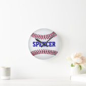 Horloge Ronde Sports de baseball personnalisés (Maison)
