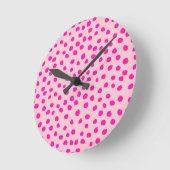 Horloge Ronde Spots d'animaux (Angle)