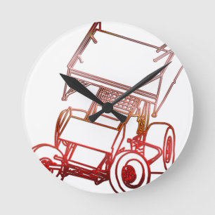 Horloge Ronde Sprint Car Skewed