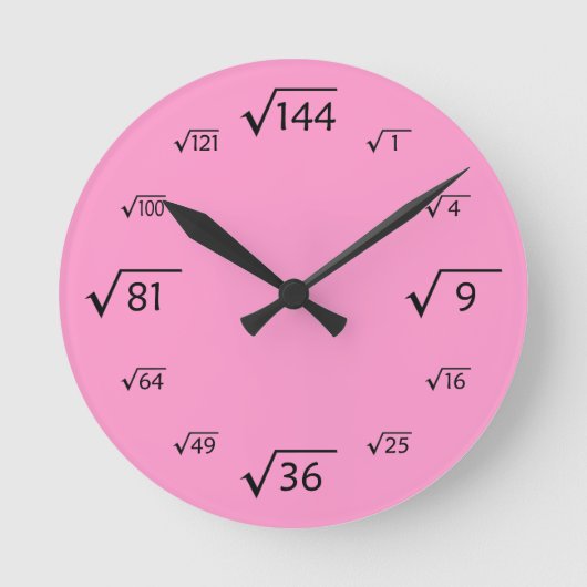 Horloge Ronde Square Root Wall Clock (Recto)