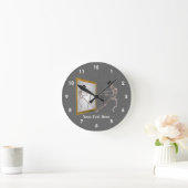 Horloge Ronde Squelette Dansant Avec Top Chapeau Et Canne (Maison)