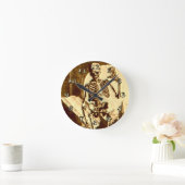 Horloge Ronde Squelette de Halloween (Maison)