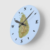 Horloge Ronde Srilankem Map Clock (Angle)