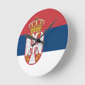 Horloge Ronde Srpska Zastava na Zidnom Satu (Angle)
