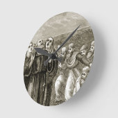 Horloge Ronde St Columba chantant, et attaqué par les druides, (Angle)