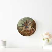 Horloge Ronde St George massacrant le dragon, (huile sur le (Maison)