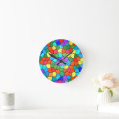 Horloge Ronde Stained Glass (Maison)