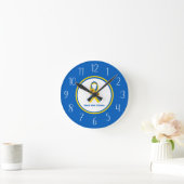Horloge Ronde Stand With Ukraine Support Ribbon (Maison)