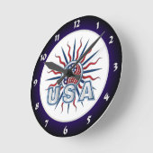 Horloge Ronde Starburst Yin Yang (Angle)