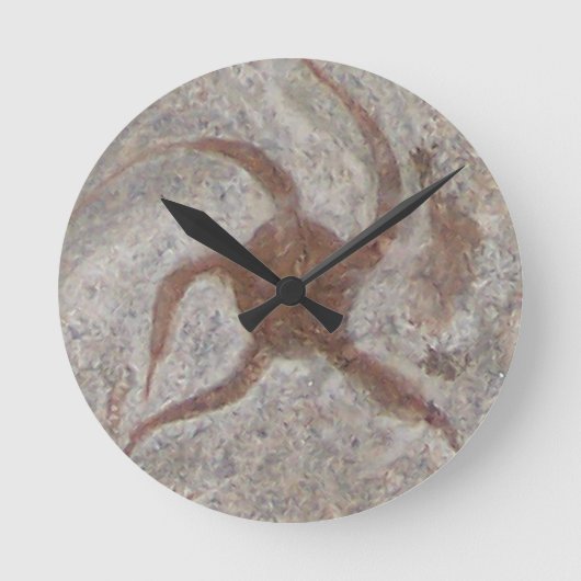 Horloge Ronde Starfish Fossil (Recto)