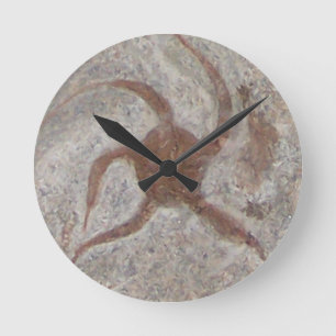 Horloge Ronde Starfish Fossil