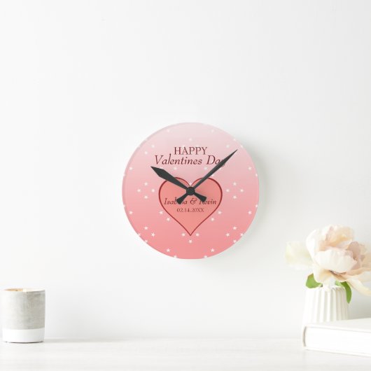 Horloge Ronde Stars and Hearts (Maison)