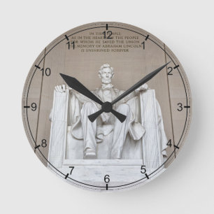 Horloge Ronde Statue d'Abraham Lincoln