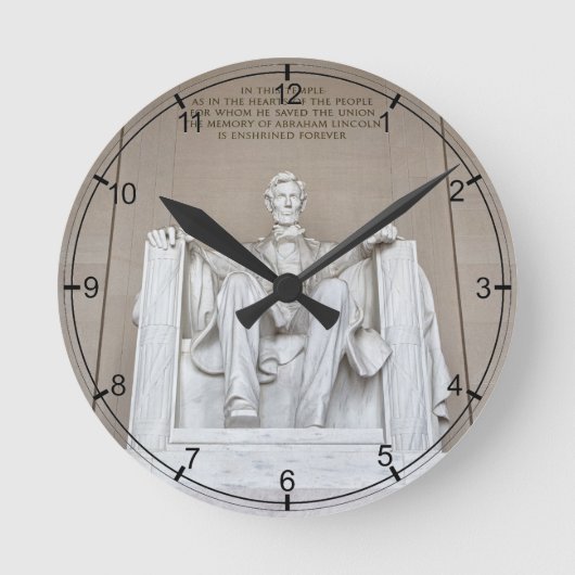 Horloge Ronde Statue d'Abraham Lincoln (Recto)