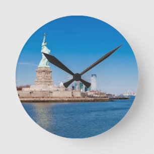 Horloge Ronde Statue de la liberté, du fleuve Hudson et de