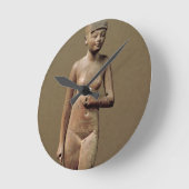 Horloge Ronde Statue d'un servant (wood) (Angle)