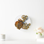 Horloge Ronde Steam punk heart (Maison)
