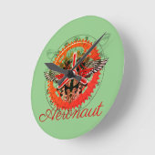 Horloge Ronde Steampunk Aeronaut (Angle)