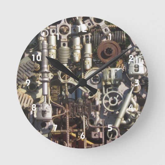 Horloge Ronde Steampunk mécanique (Recto)