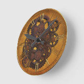 Horloge Ronde Steampunk Rusty (Angle)