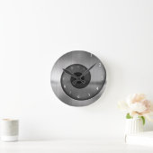 Horloge Ronde Steel spiral (Maison)