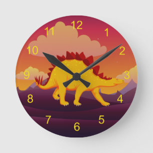 Horloge Ronde Stegosaurus Dinosaur Design