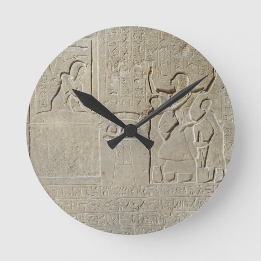 Horloge Ronde Stele des colliers, Hormin recevant l'or (Recto)