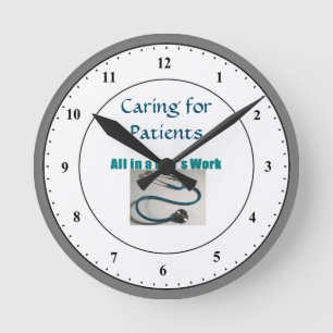Horloge ronde Stethoscope Médicale