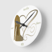Horloge Ronde Stiletto shoe Art Clocks (Angle)