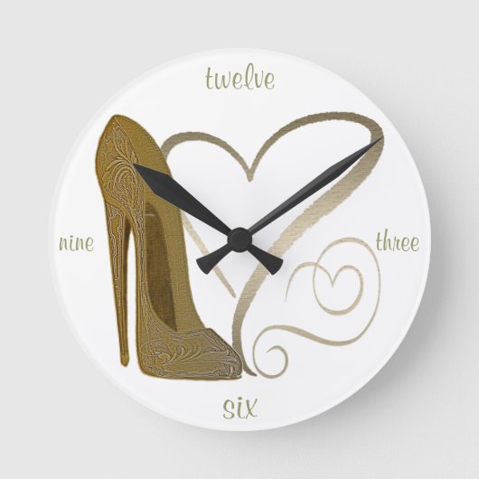 Horloge Ronde Stiletto shoe Art Clocks (Recto)