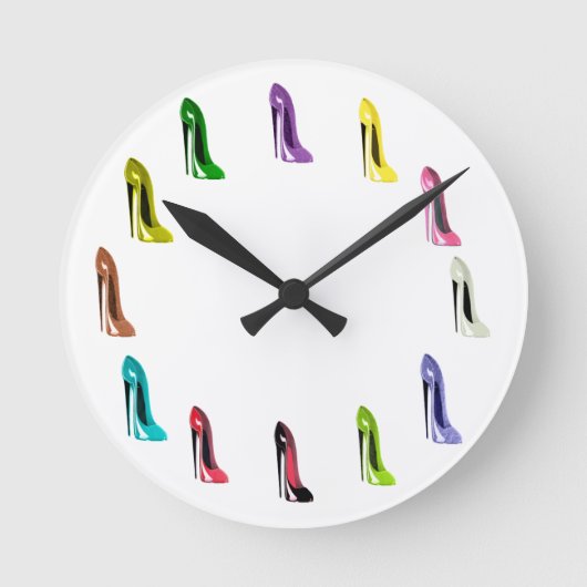 Horloge Ronde Stiletto shoe Art Clocks (Recto)