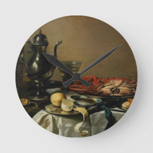 Horloge Ronde Still Life, 1643 (huile sur panneau)