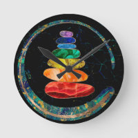 Stones Zen Chakras et cercle Enso