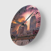 Horloge Ronde Stormy Cincinnati Great American Ball Park (Angle)
