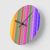 Horloge Ronde Stripes Bright Colors (Angle)