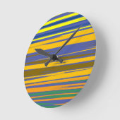 Horloge Ronde Stripes Pattern (Angle)