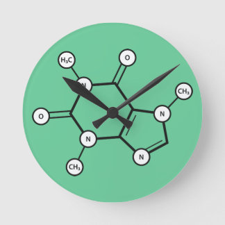 Horloge Ronde structure moléculaire de la caféine