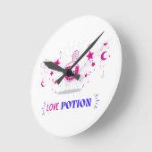 Horloge Ronde Style céleste magique "Love Potion" (Angle)